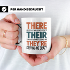 Grammatik Lehrer Kaffeetasse - Korrekturlesen & Deutschlehre – Weiß [farbe:weiß]