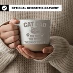 Cat Dad Tasse Lustiges Geschenk Männer Katzen Papa Kaffeetasse Spruch  – Bild 2