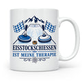 Eisstockschießen Tasse ist meine Therapie - Geschenk für Eis – Weiß [farbe:weiß]