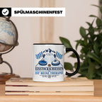 Eisstockschießen Tasse ist meine Therapie - Geschenk für Eis – Schwarz [farbe:schwarz]