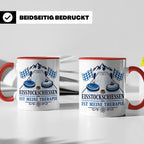 Eisstockschießen Tasse ist meine Therapie - Geschenk für Eis – Rot [farbe:rot]