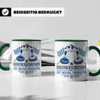 Eisstockschießen Tasse ist meine Therapie - Geschenk für Eis – Grün [farbe:grün]