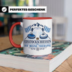 Eisstockschießen Tasse ist meine Therapie - Geschenk für Eis – Rot [farbe:rot]