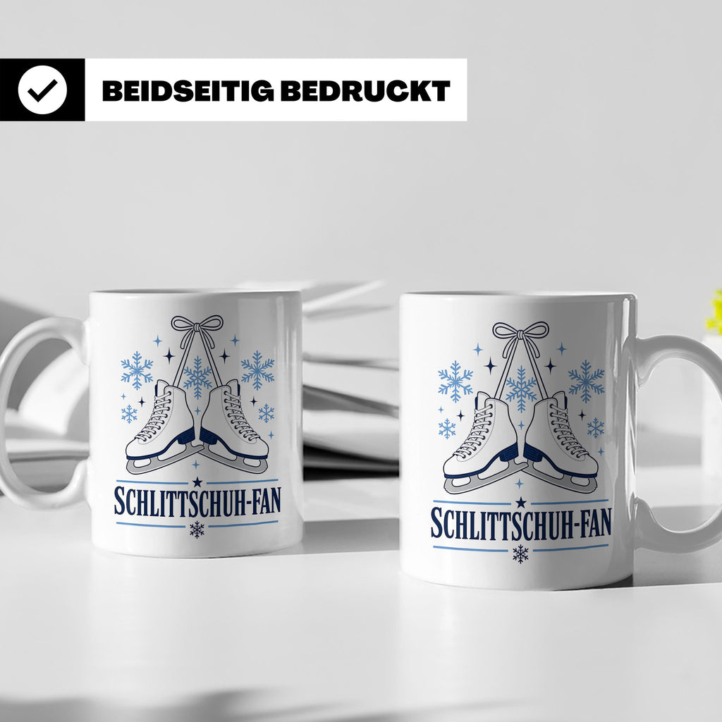 Schlittschuh Tasse Schlittschuh-Fan - Geschenk für Eisläufer – Weiß [farbe:weiß]