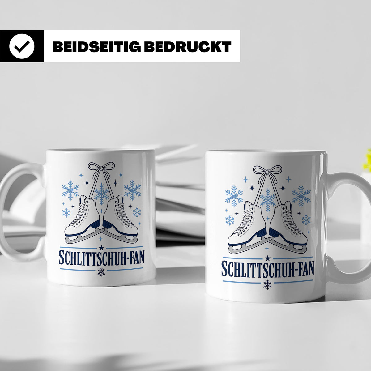 Schlittschuh Tasse Schlittschuh-Fan - Geschenk für Eisläufer – Weiß [farbe:weiß]