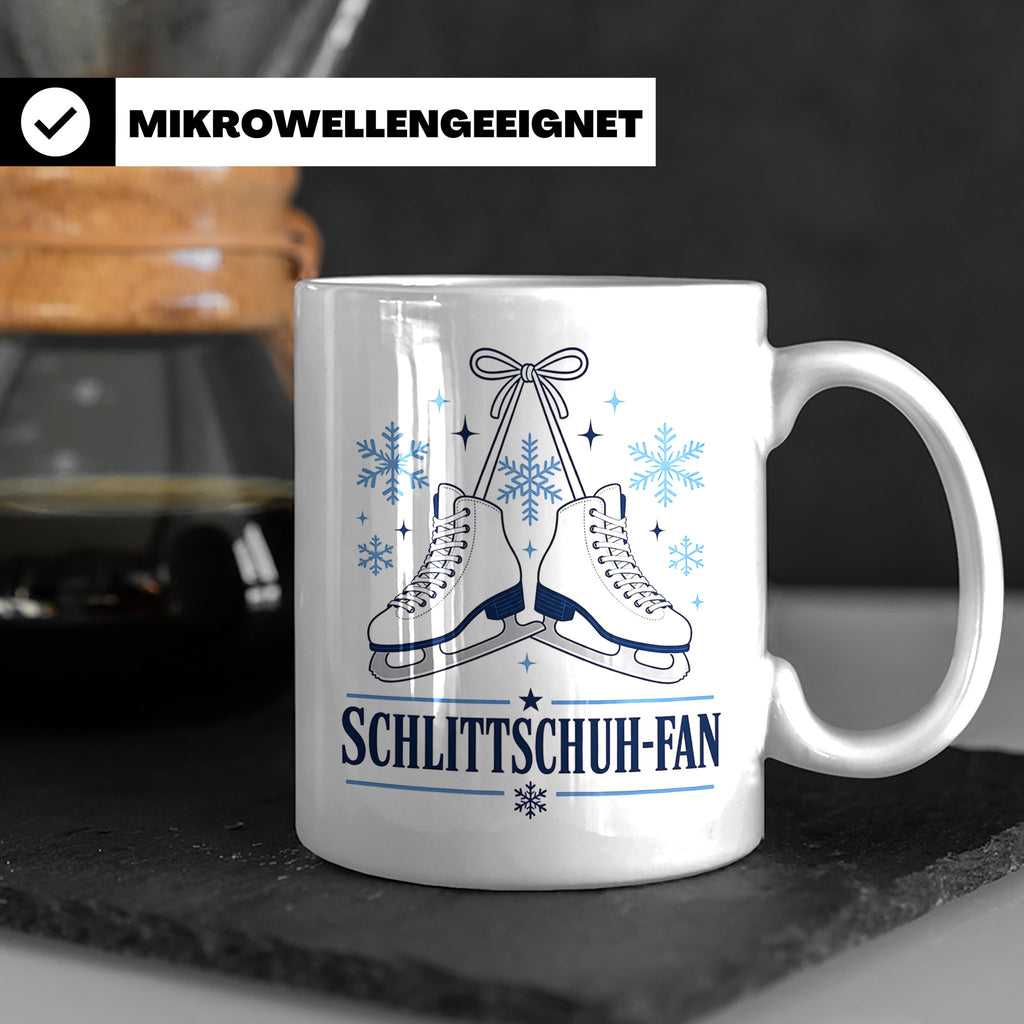 Schlittschuh Tasse Schlittschuh-Fan - Geschenk für Eisläufer – Weiß [farbe:weiß]