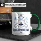 Schlittschuh Tasse Schlittschuh-Fan - Geschenk für Eisläufer – Grün [farbe:grün]