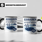 Eisbaden Tasse Eisbaden ist meine Therapie - Geschenk für Ei – Schwarz [farbe:schwarz]