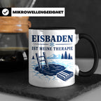 Eisbaden Tasse Eisbaden ist meine Therapie - Geschenk für Ei – Schwarz [farbe:schwarz]