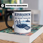 Eisbaden Tasse Eisbaden ist meine Therapie - Geschenk für Ei – Schwarz [farbe:schwarz]