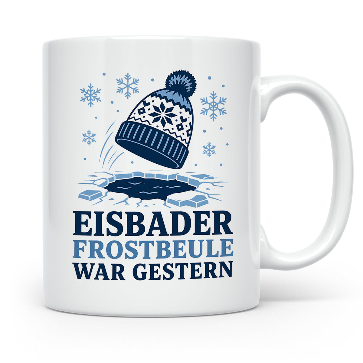 Eisbader Tasse Frostbeule war gestern - Geschenk für Eisbade – Weiß [farbe:weiß]