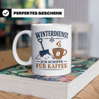 Winterdienst Tasse Ich schippe für Kaffee - Lustiges Geschen – Weiß [farbe:weiß]