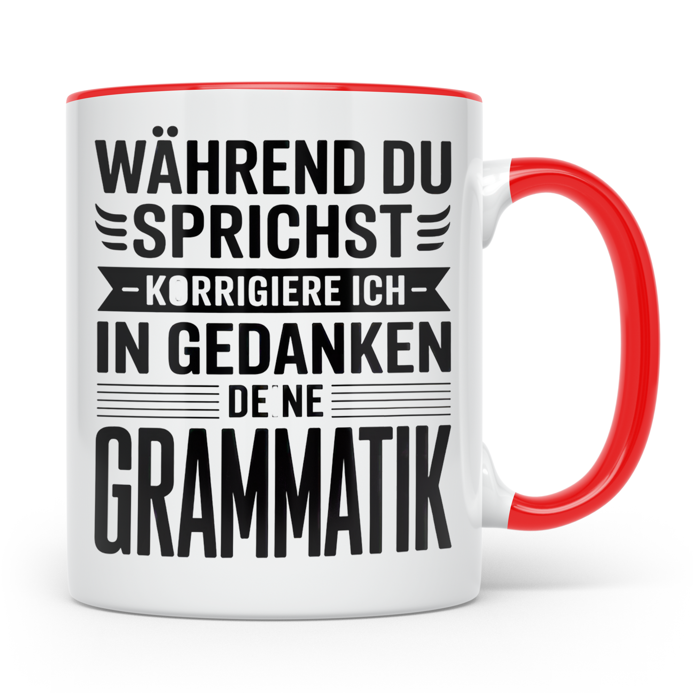 Lehrer Grammatik Tasse Klassenlehrer Geschenk Lehrer Kaffeet – Rot [farbe:rot]