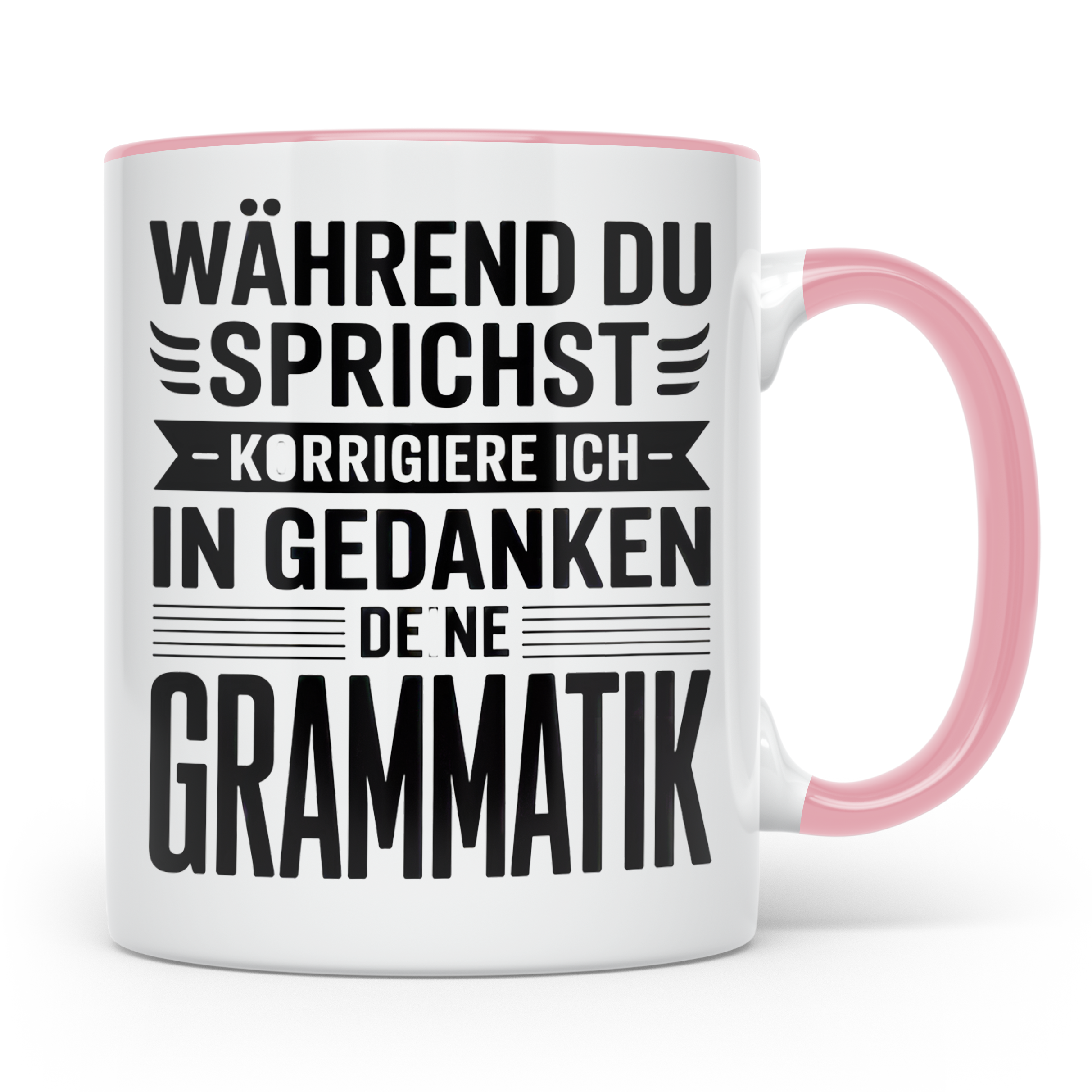 Lehrer Grammatik Tasse Klassenlehrer Geschenk Lehrer Kaffeet – Rosa [farbe:rosa]