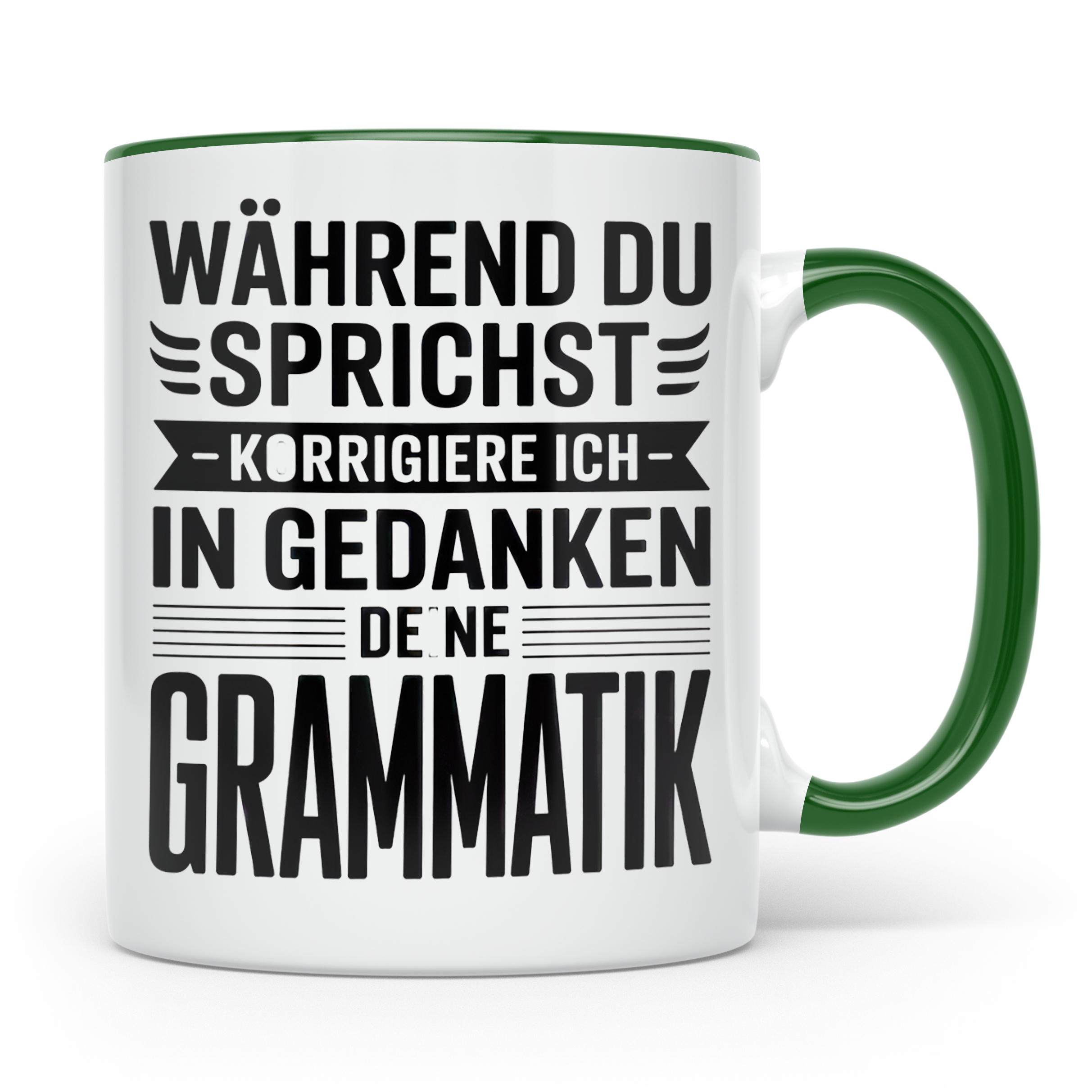 Lehrer Grammatik Tasse Klassenlehrer Geschenk Lehrer Kaffeet – Grün [farbe:grün]