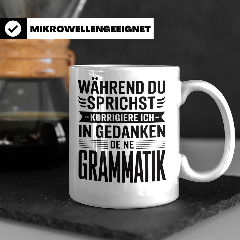 Lehrer Grammatik Tasse Klassenlehrer Geschenk Lehrer Kaffeet – Weiß [farbe:weiß]