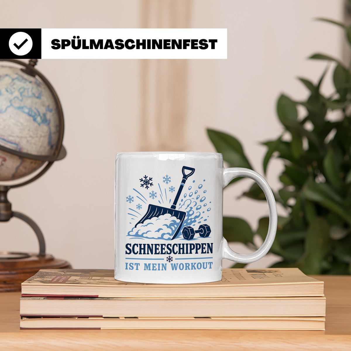 Schneeschippen Tasse ist mein Workout - Lustiges Geschenk fü – Weiß [farbe:weiß]