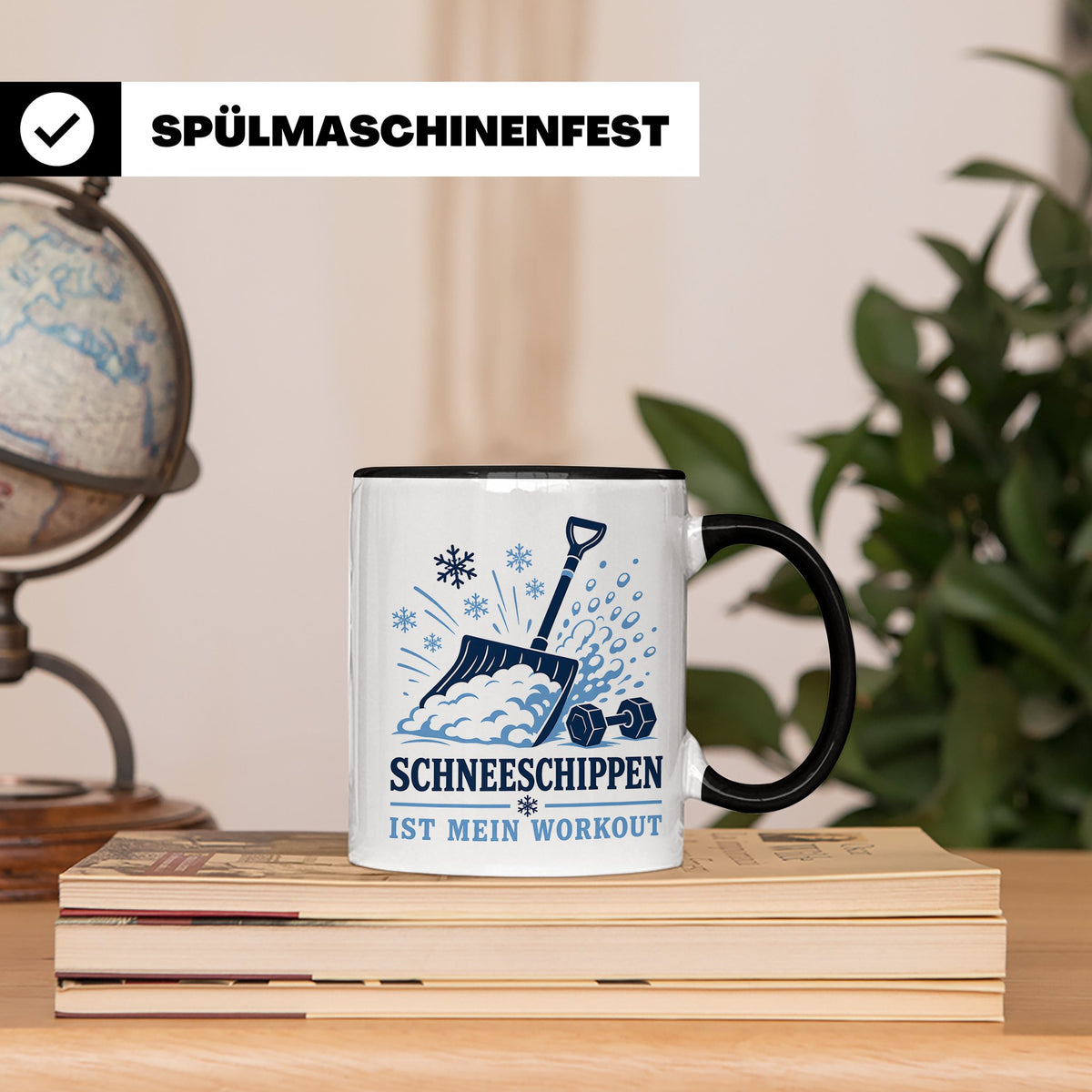 Schneeschippen Tasse ist mein Workout - Lustiges Geschenk fü – Schwarz [farbe:schwarz]