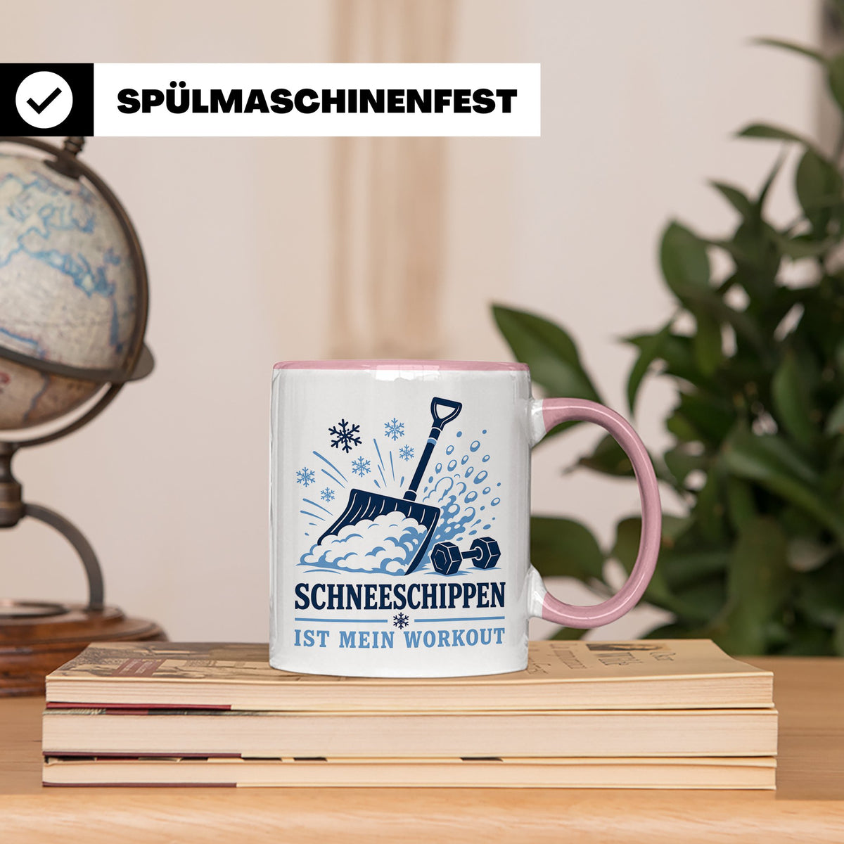 Schneeschippen Tasse ist mein Workout - Lustiges Geschenk fü – Rosa [farbe:rosa]