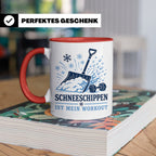 Schneeschippen Tasse ist mein Workout - Lustiges Geschenk fü – Rot [farbe:rot]