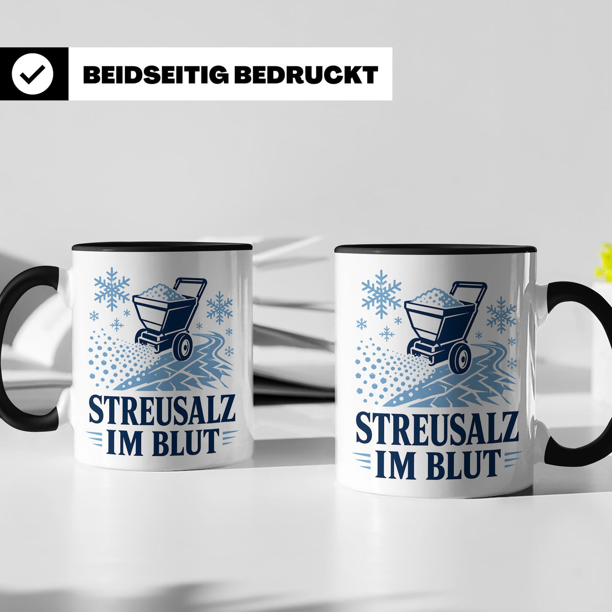 Winterdienst Tasse Streusalz im Blut - Lustiges Geschenk für – Schwarz [farbe:schwarz]