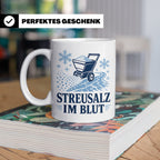 Winterdienst Tasse Streusalz im Blut - Lustiges Geschenk für – Weiß [farbe:weiß]