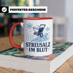 Winterdienst Tasse Streusalz im Blut - Lustiges Geschenk für – Rot [farbe:rot]