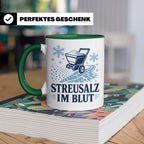 Winterdienst Tasse Streusalz im Blut - Lustiges Geschenk für – Grün [farbe:grün]