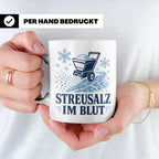 Winterdienst Tasse Streusalz im Blut - Lustiges Geschenk für – Weiß [farbe:weiß]