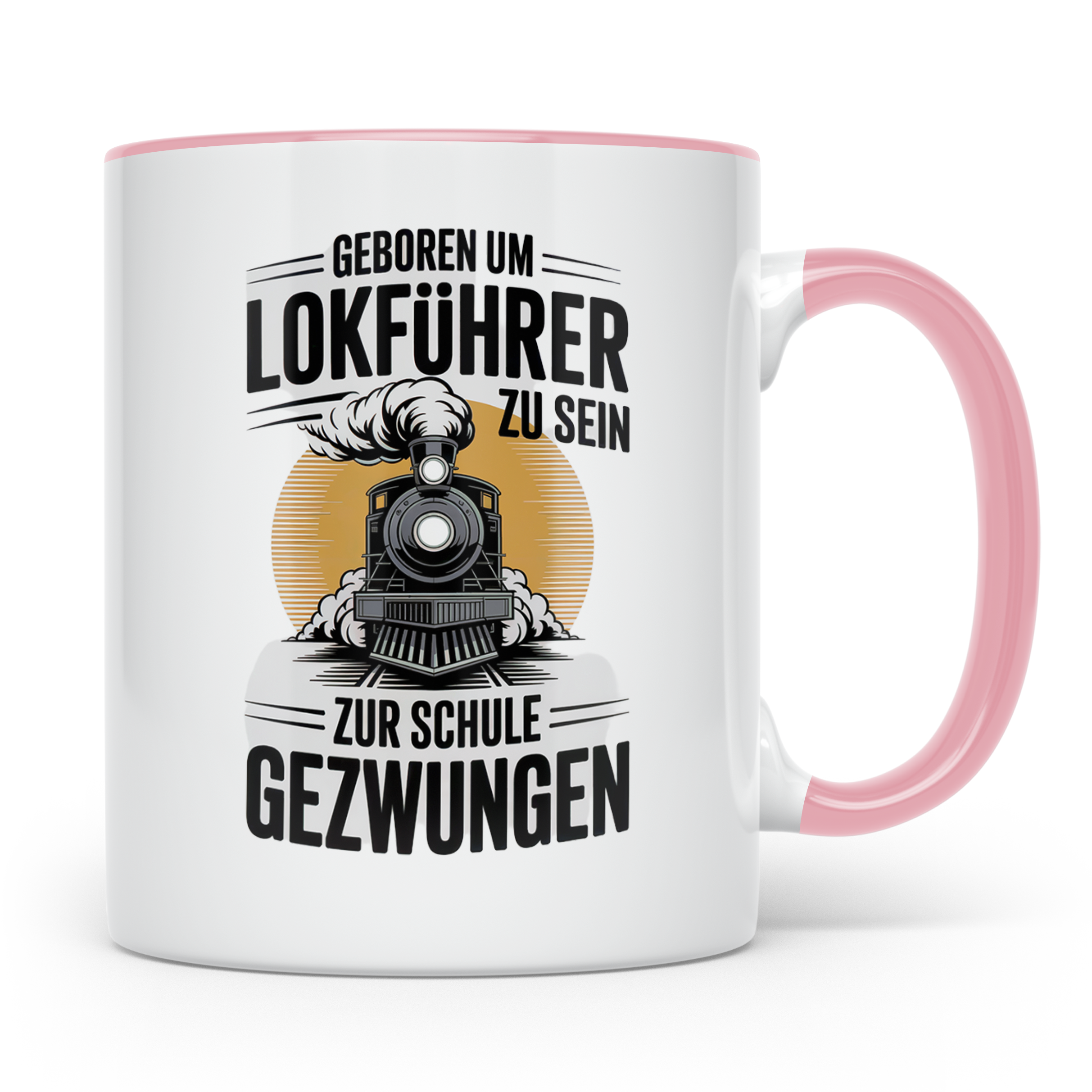 Lokführer Tasse - Geboren um Lokführer zu sein! Eisenbahn Ge – Rosa [farbe:rosa]