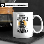 Lokführer Tasse - Geboren um Lokführer zu sein! Eisenbahn Ge – Weiß [farbe:weiß]