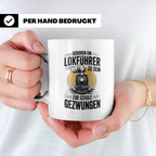 Lokführer Tasse - Geboren um Lokführer zu sein! Eisenbahn Ge – Weiß [farbe:weiß]