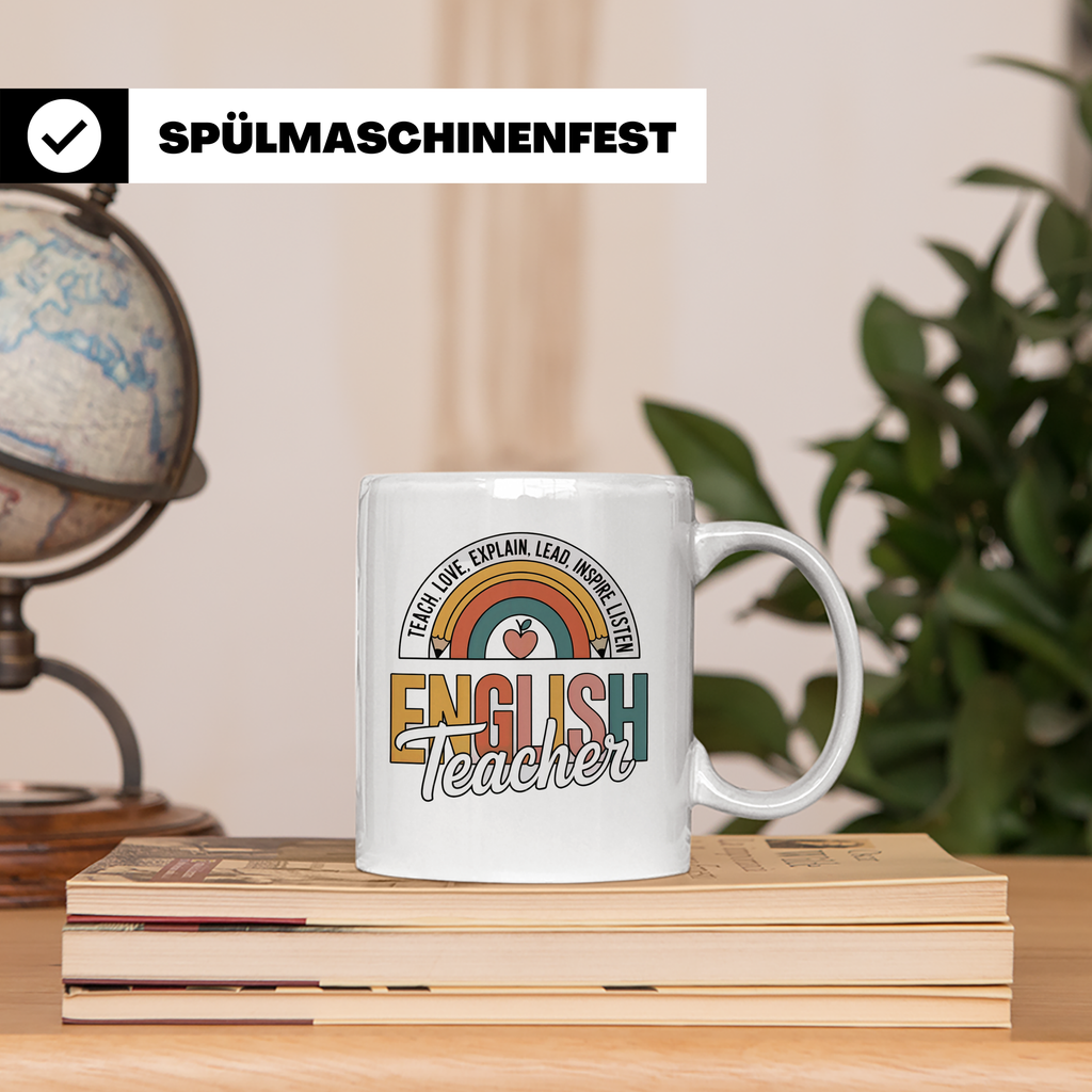 Englischlehrer Tasse Für beste Englisch Lehrerin & Englischl – Weiß [farbe:weiß]