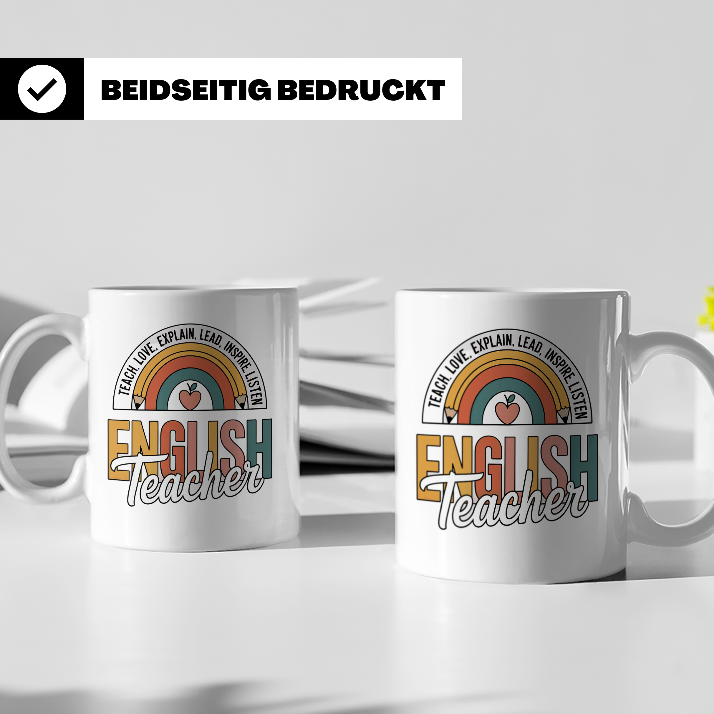 Englischlehrer Tasse Für beste Englisch Lehrerin & Englischl – Weiß [farbe:weiß]