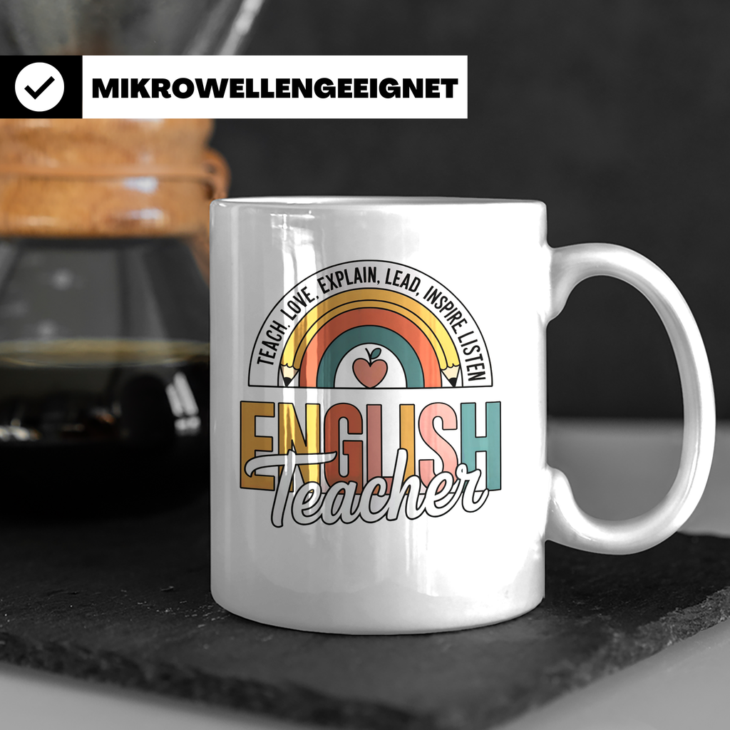 Englischlehrer Tasse Für beste Englisch Lehrerin & Englischl – Weiß [farbe:weiß]