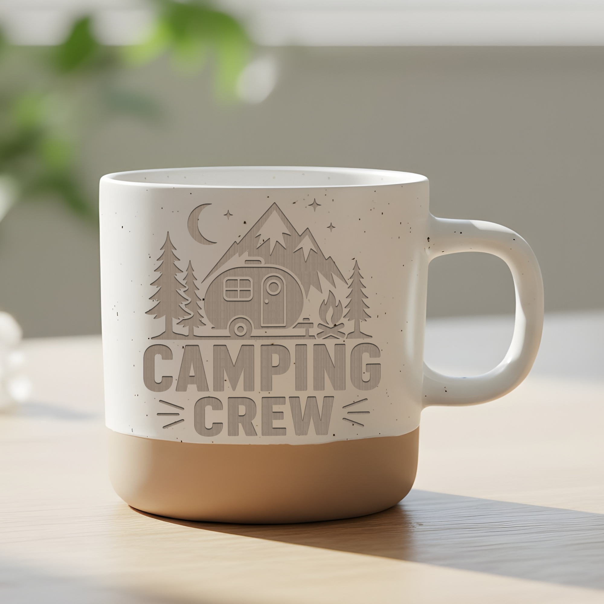 Camping Crew Tasse Geschenk Camper Kaffeetasse Wohnwagen Berge Lagerfe – Bild 6
