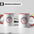 Lehrerin Tasse mit Herz & Geduld - Geschenkidee zum Geburtstag, Weihnachten für Pädagogen, Erzieherinnen, Grundschullehrerinnen