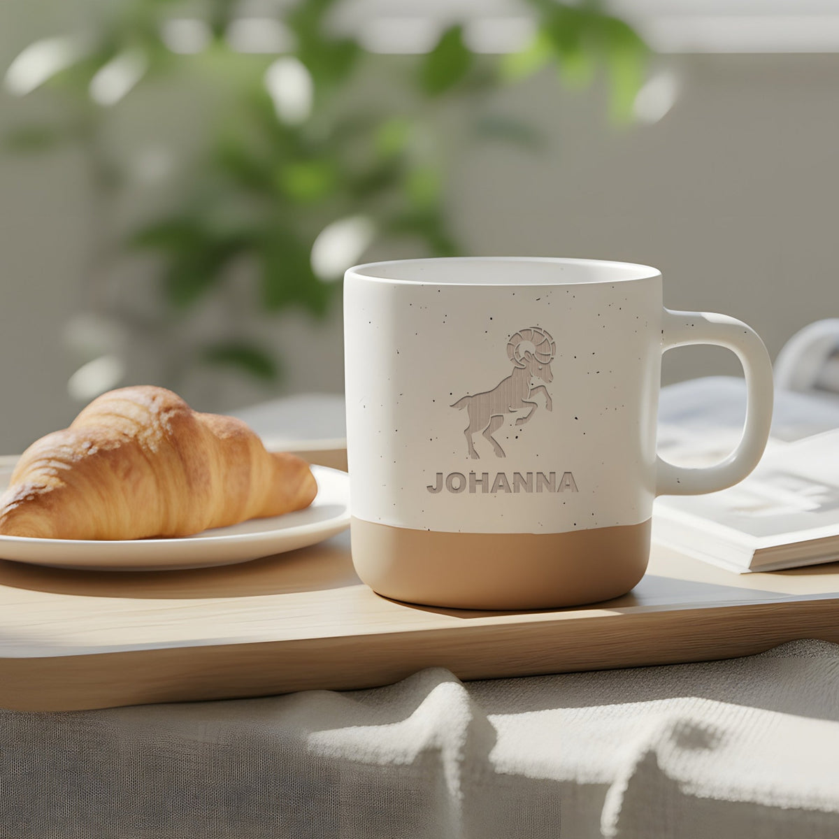 Personalisierte Tasse Sternzeichen Widder Wunschname Kaffeetasse mit S – Bild 4