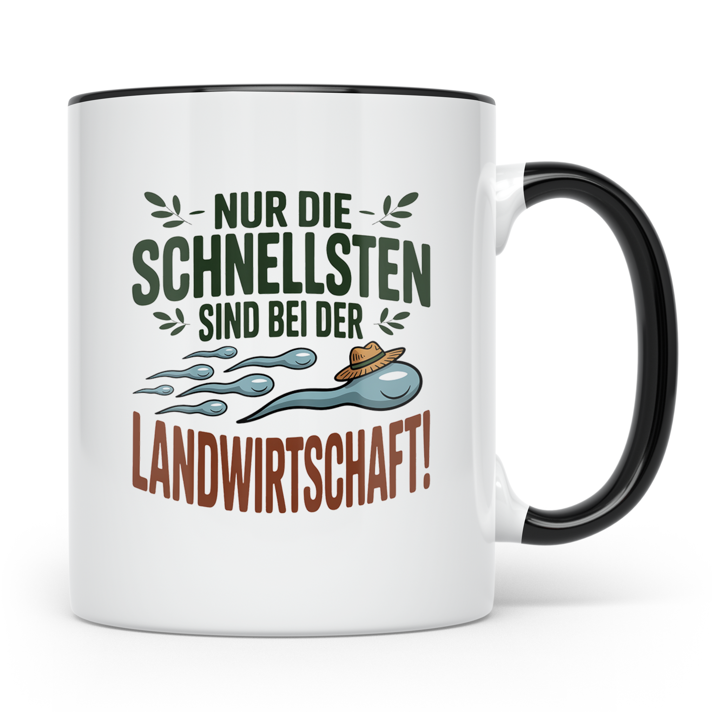 Landwirtschaft Tasse - Bauer Kaffeetasse - Nur die Schnellst – Schwarz [farbe:schwarz]