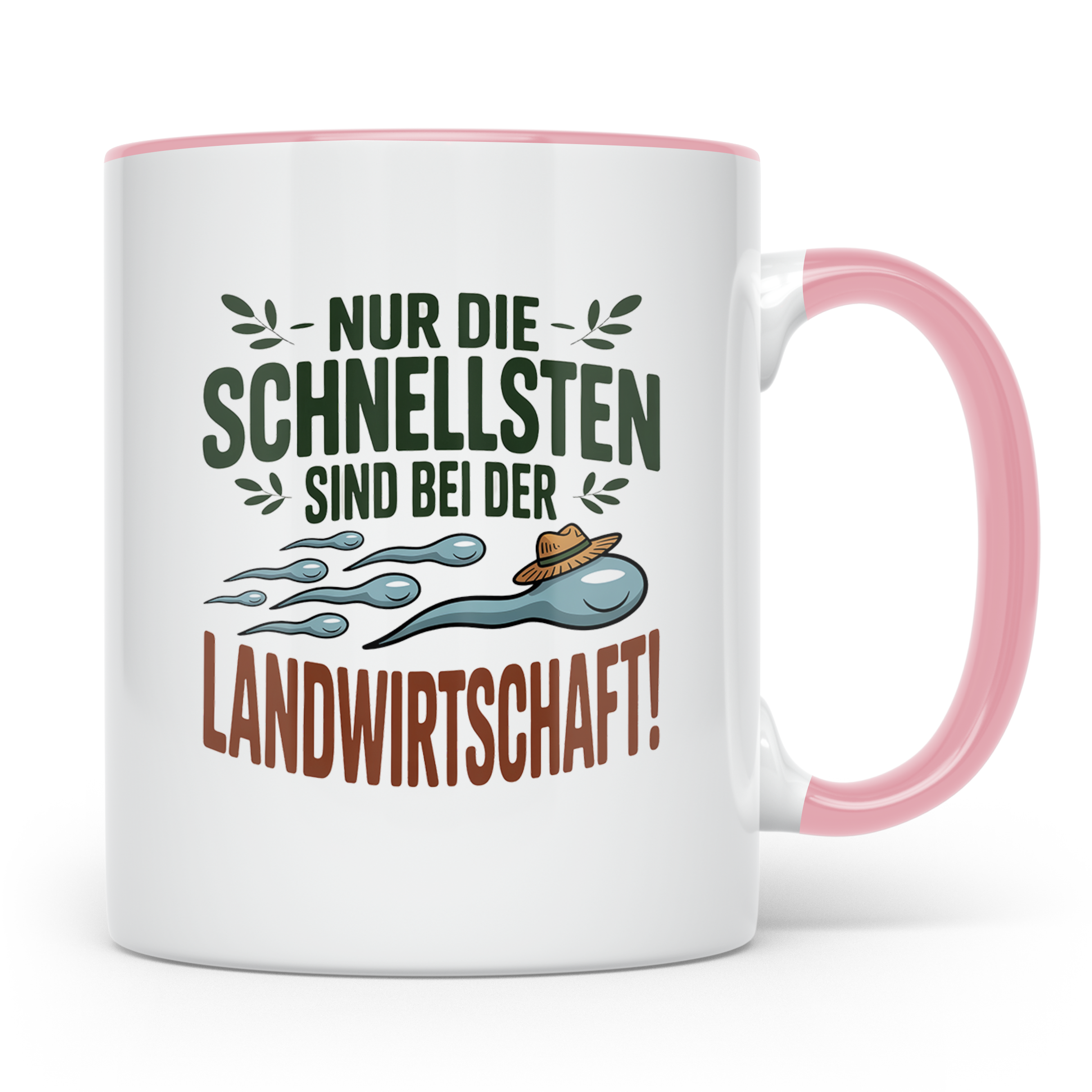 Landwirtschaft Tasse - Bauer Kaffeetasse - Nur die Schnellst – Rosa [farbe:rosa]