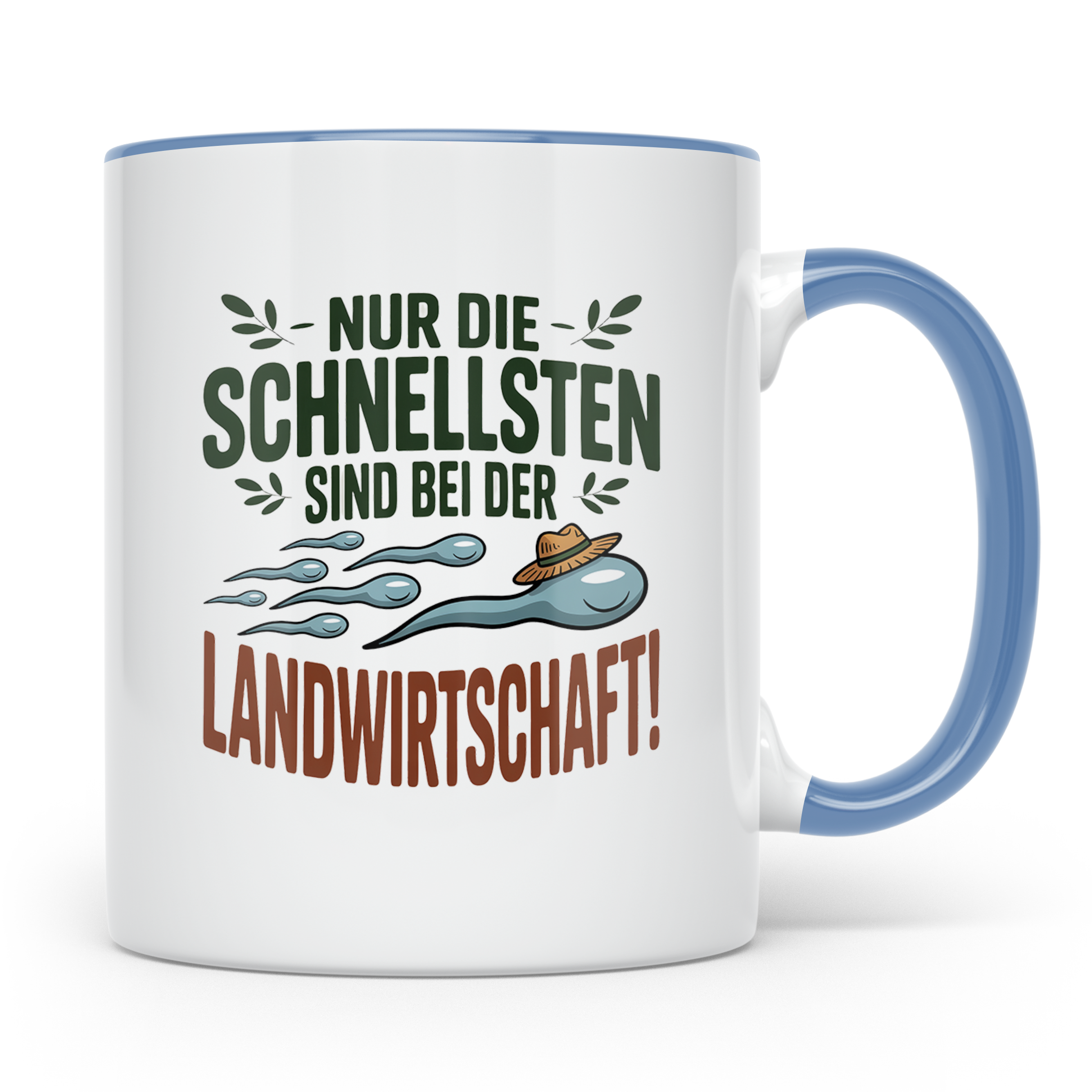 Landwirtschaft Tasse - Bauer Kaffeetasse - Nur die Schnellst – Blau [farbe:blau]
