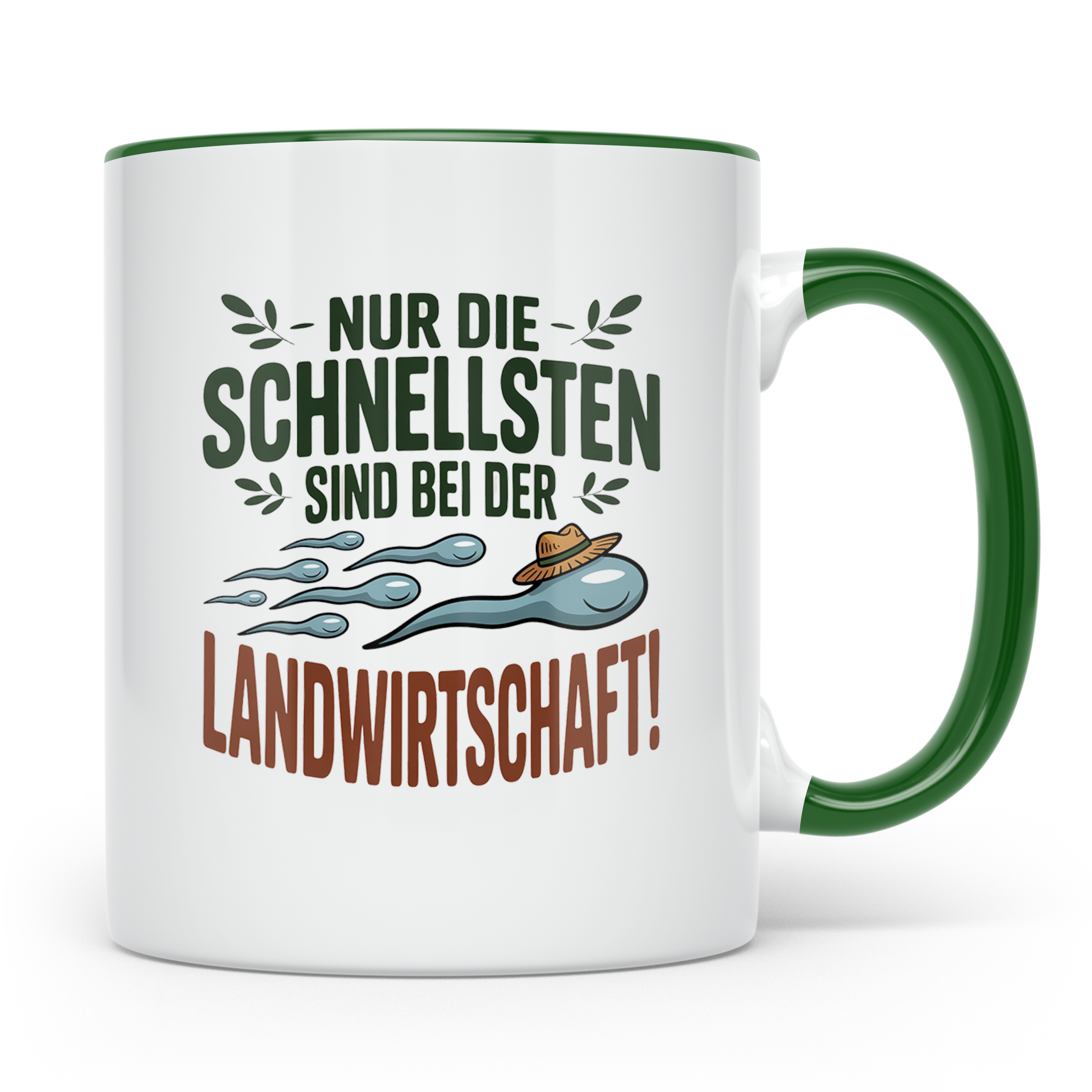 Landwirtschaft Tasse - Bauer Kaffeetasse - Nur die Schnellst – Grün [farbe:grün]