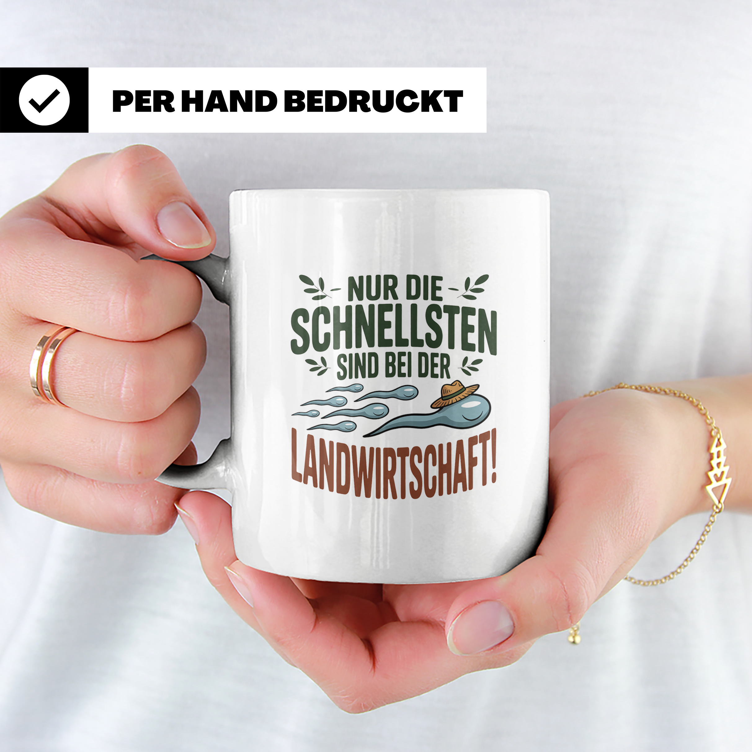Landwirtschaft Tasse - Bauer Kaffeetasse - Nur die Schnellst – Weiß [farbe:weiß]