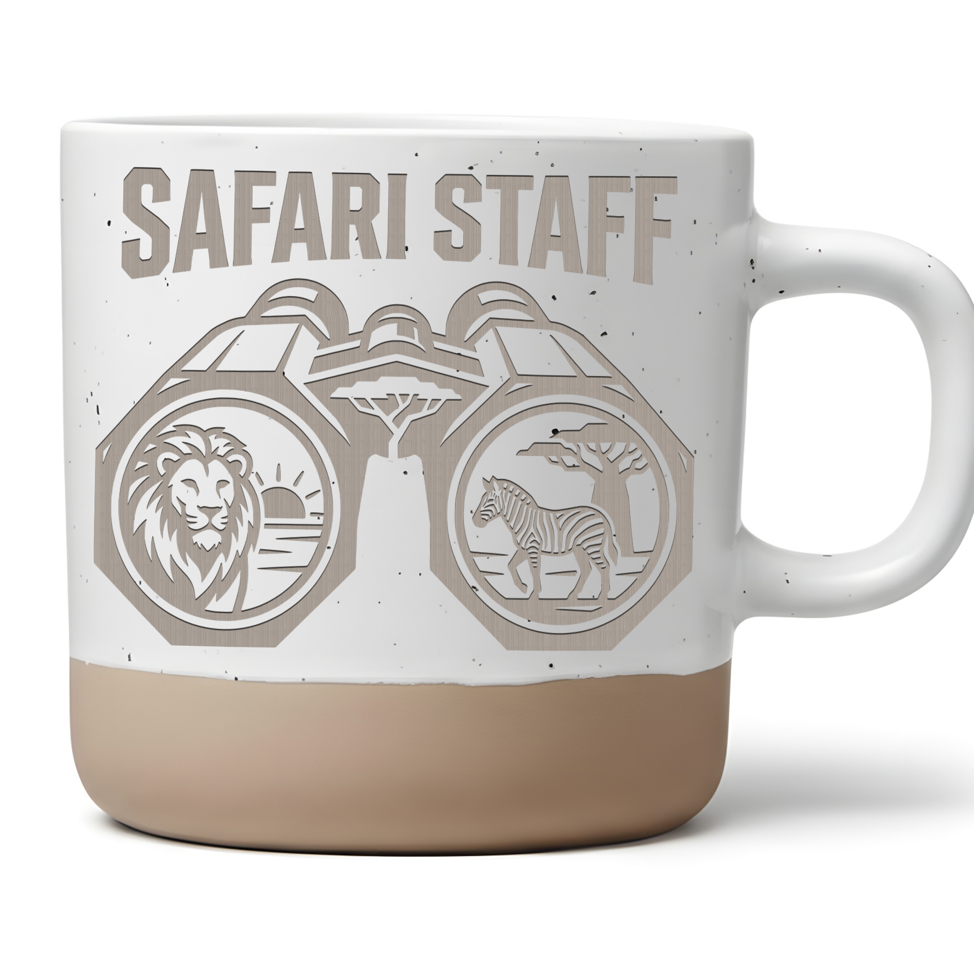 Safari Staff Tasse Geschenk Afrika Urlaub Kaffeetasse Löwe Zebra Ferng – Bild 1