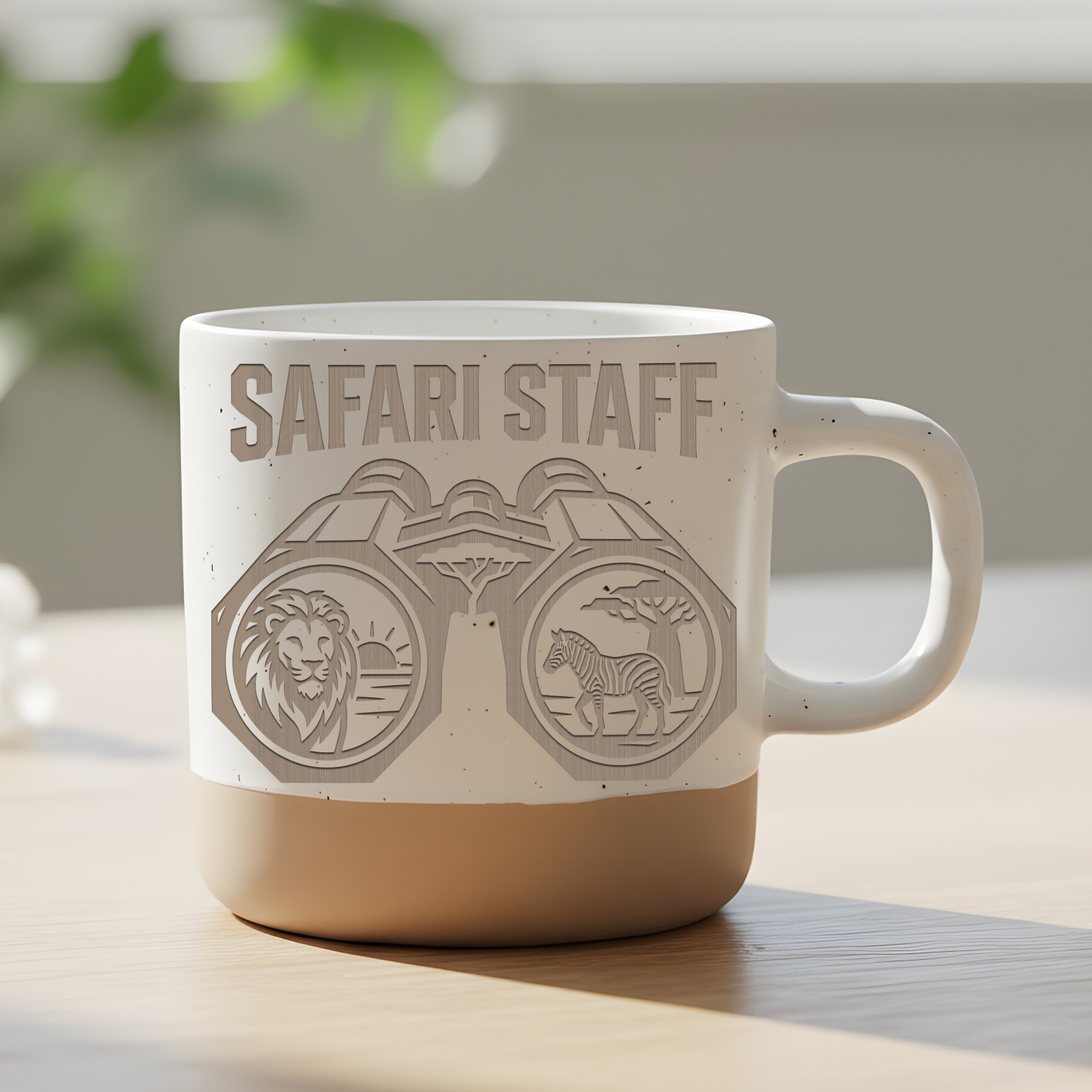 Safari Staff Tasse Geschenk Afrika Urlaub Kaffeetasse Löwe Zebra Ferng – Bild 6