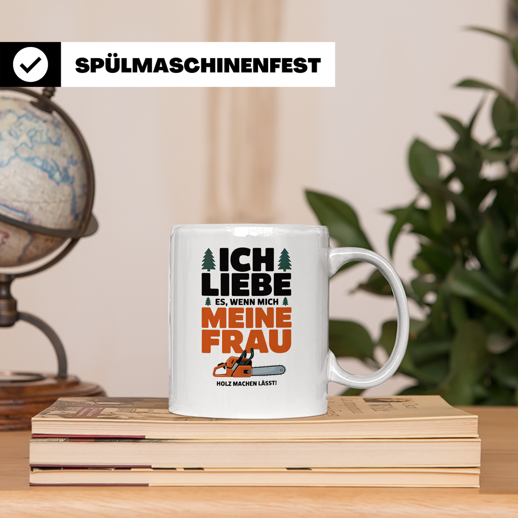 Holzfäller Tasse Forstwirt Geschenkidee Männer mit Humor Ket – Weiß [farbe:weiß]