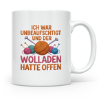 Stricken Häkeln Tasse - Ich war unbeaufsichtigt Wolladen off – Weiß [farbe:weiß]