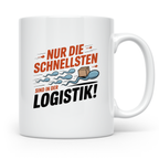 Logistik Tasse - Nur die Schnellsten! - Spedition, Kurierfah – Weiß [farbe:weiß]