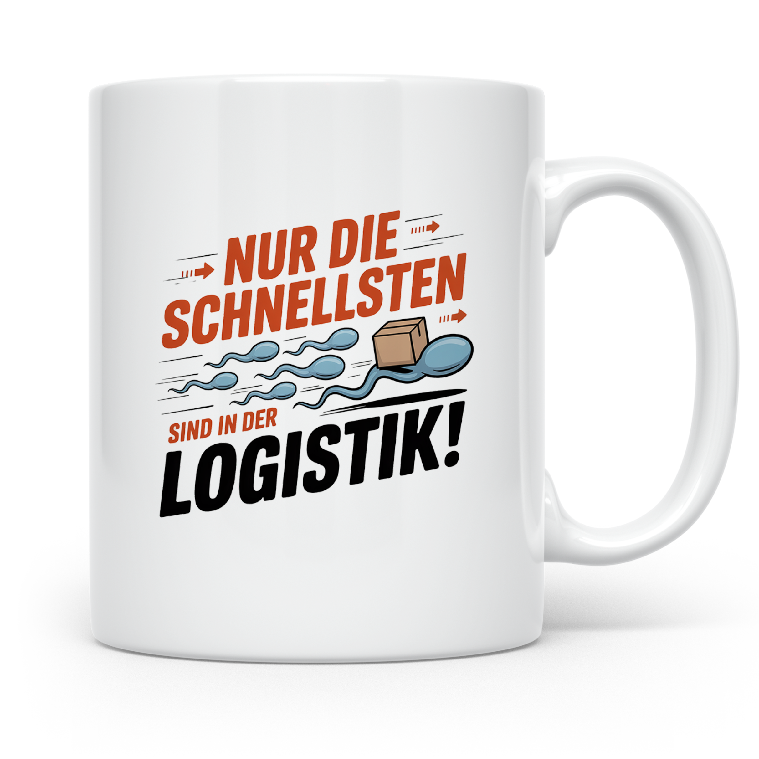 Logistik Tasse - Nur die Schnellsten! - Spedition, Kurierfah – Weiß [farbe:weiß]