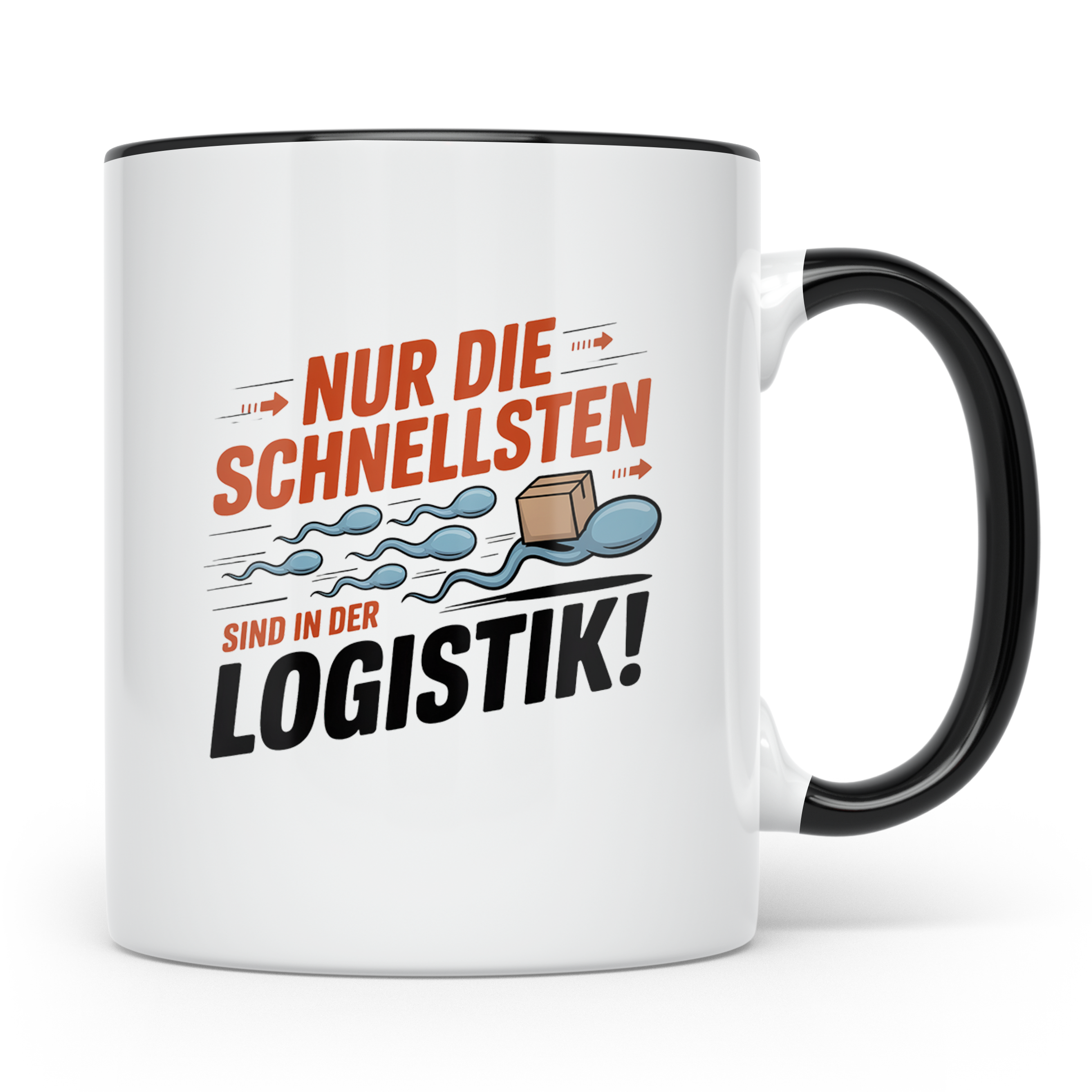 Logistik Tasse - Nur die Schnellsten! - Spedition, Kurierfah – Schwarz [farbe:schwarz]